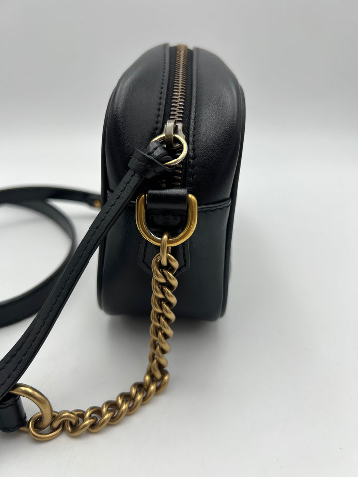 Gucci GG Marmont Black Mini Camera Bag