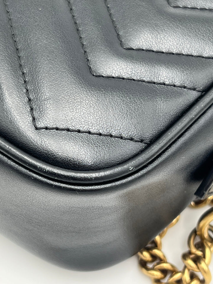 Gucci GG Marmont Black Mini Camera Bag