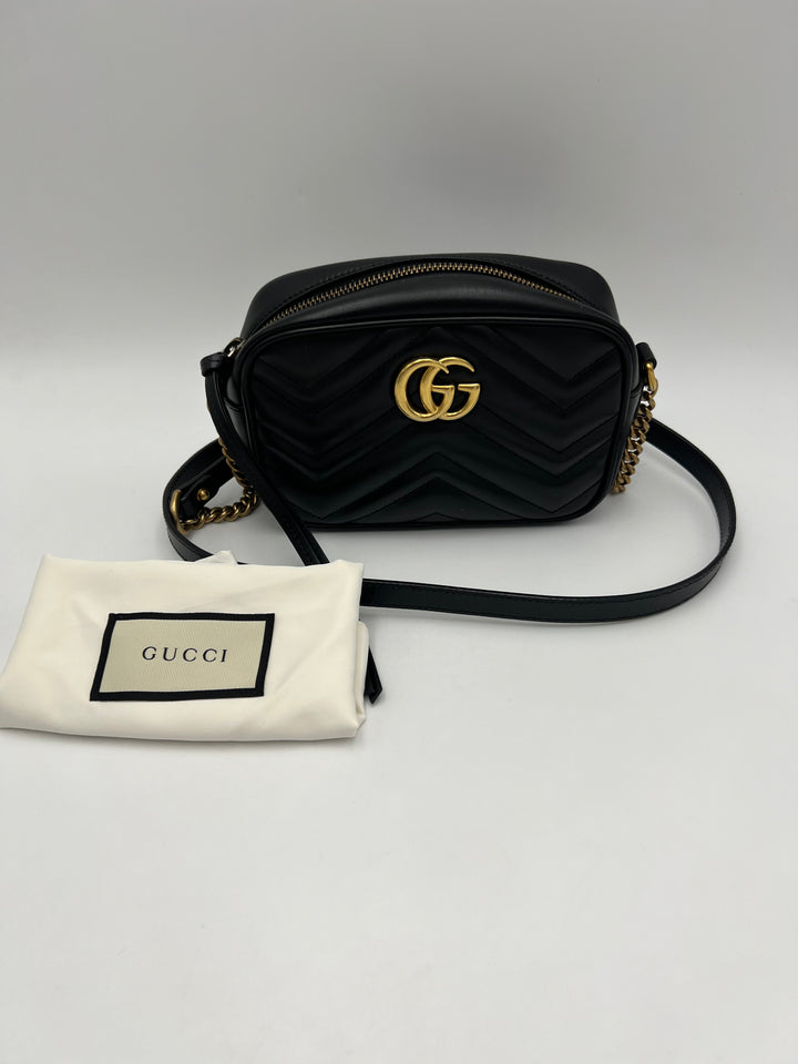 Gucci GG Marmont Black Mini Camera Bag