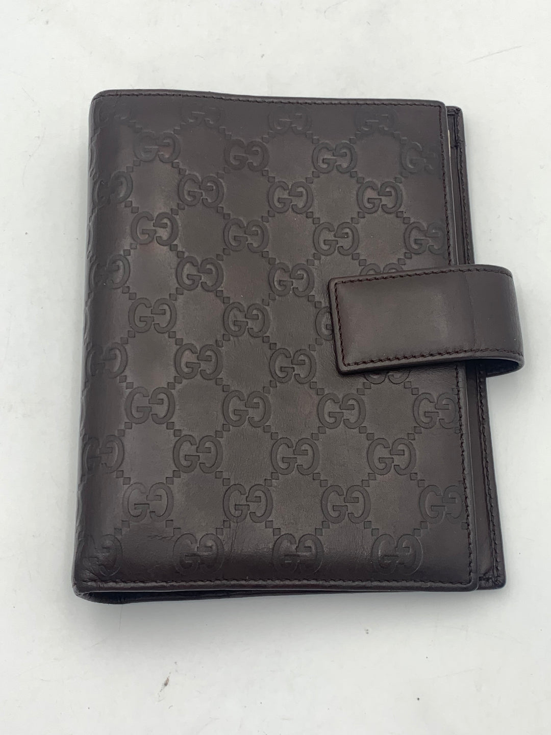 Gucci Guccissima Brown Leather MM Agenda/Notebook Cover