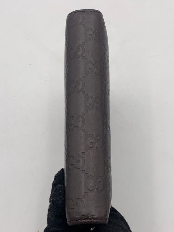 Gucci Guccissima Brown Leather MM Agenda/Notebook Cover
