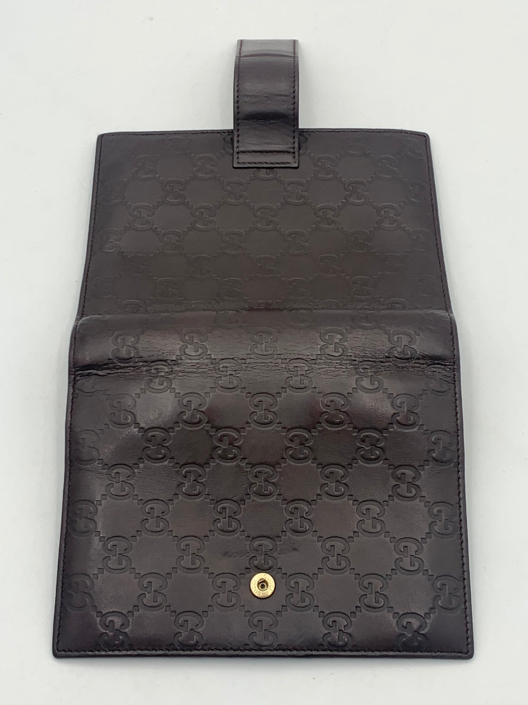 Gucci Guccissima Brown Leather MM Agenda/Notebook Cover