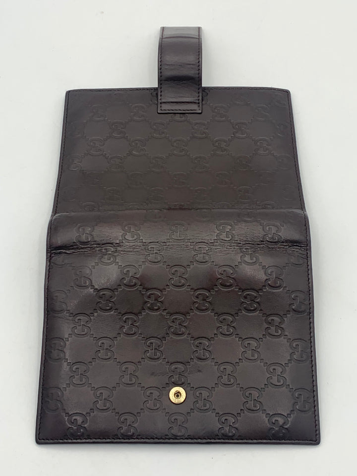 Gucci Guccissima Brown Leather MM Agenda/Notebook Cover