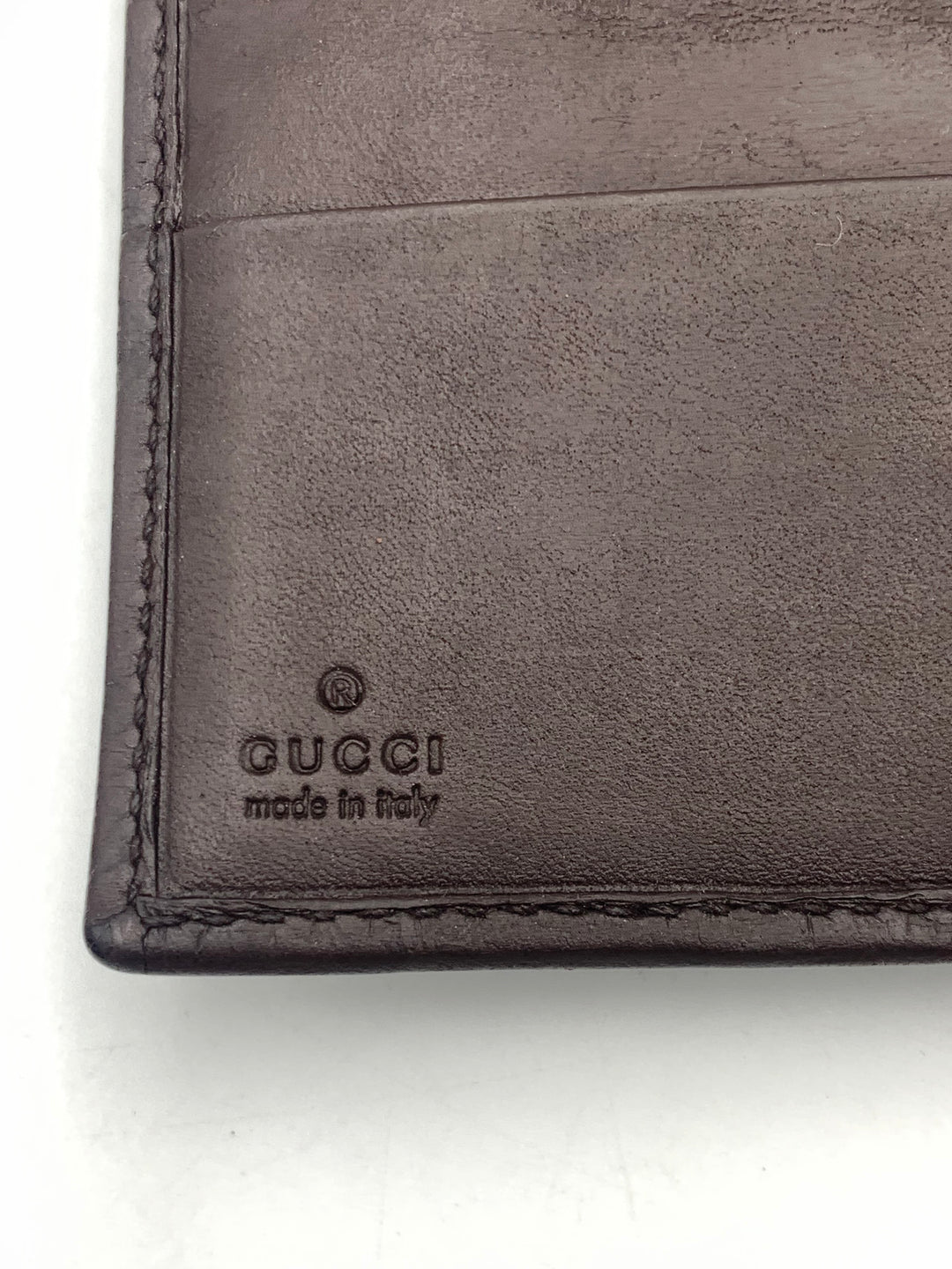 Gucci Guccissima Brown Leather MM Agenda/Notebook Cover