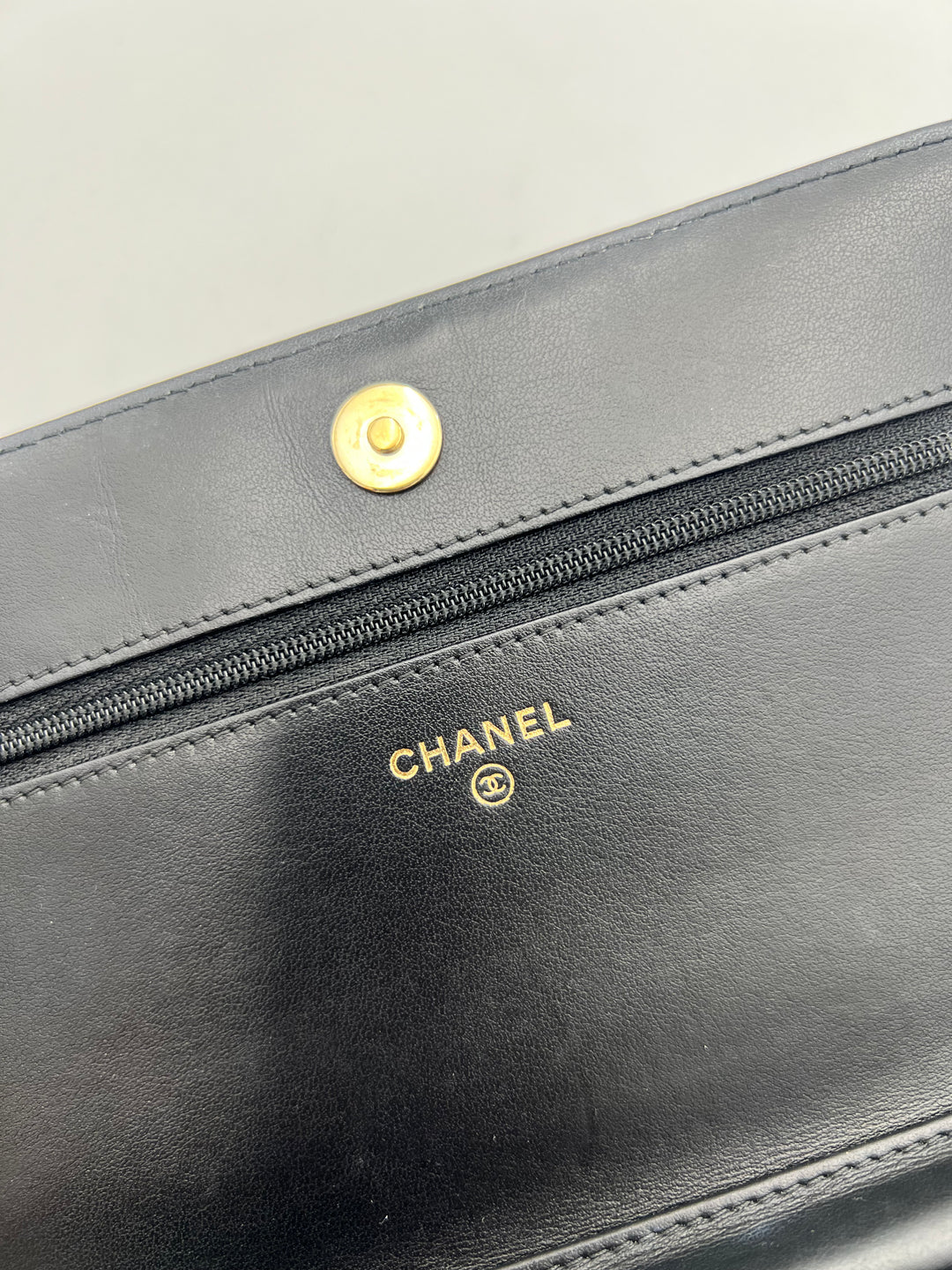 Chanel Boy Black Caviar Leather Wallet on Chain