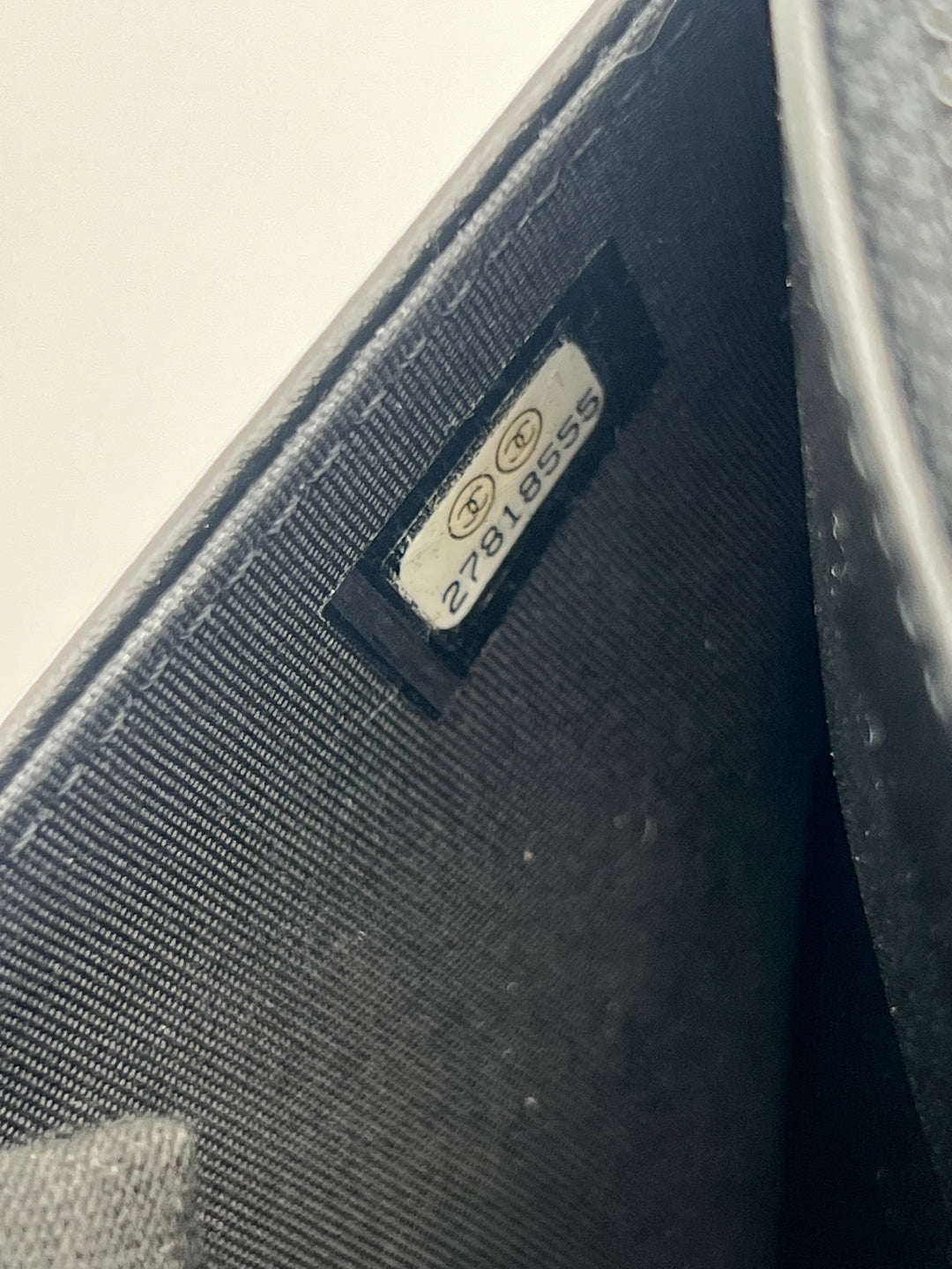 Chanel Boy Black Caviar Leather Wallet on Chain
