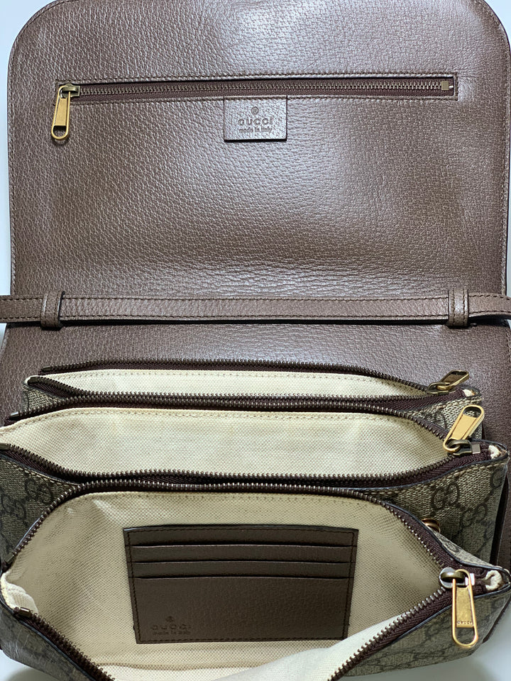 Gucci GG Supreme Ophidia New Acero Triple Messenger