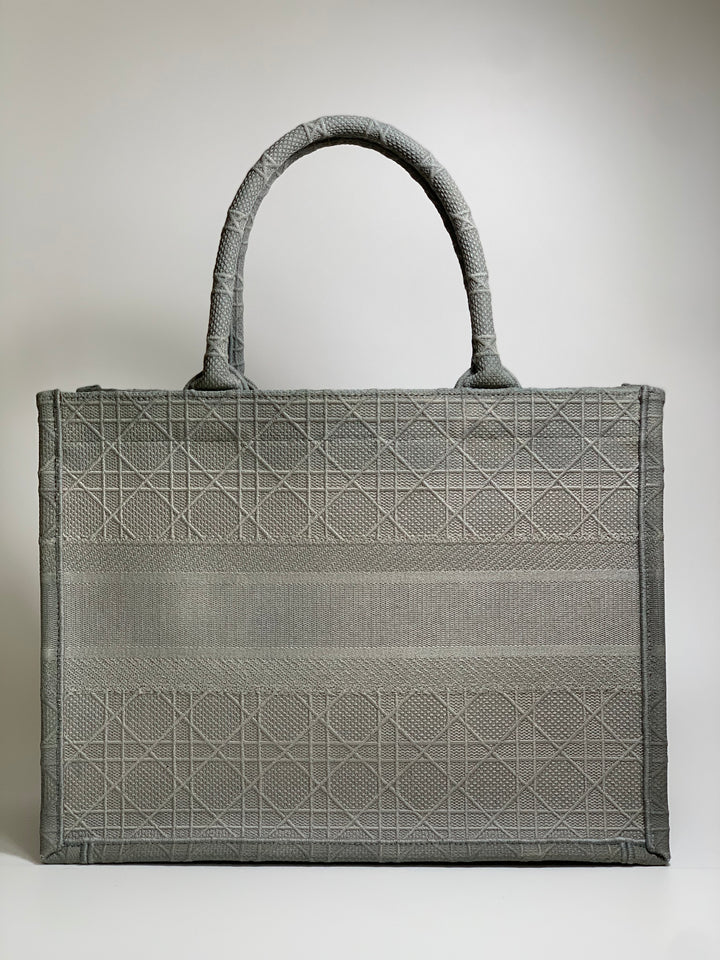 Christian Dior Grey Book Tote Medium Bag