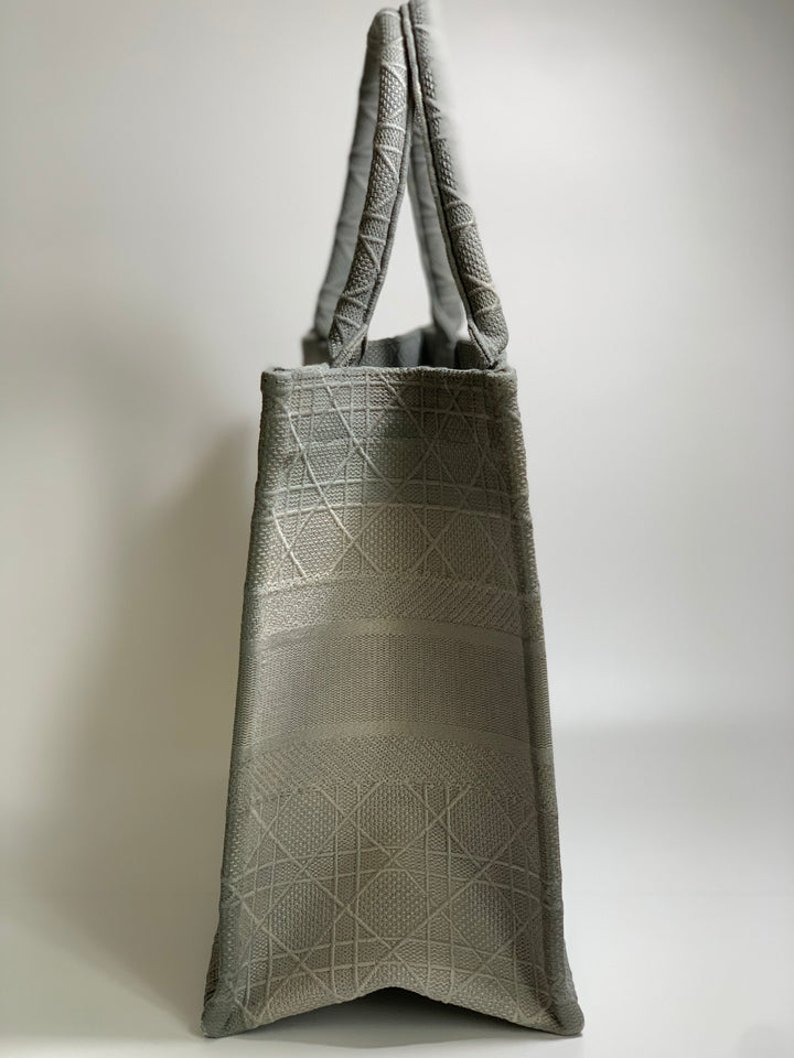 Christian Dior Grey Book Tote Medium Bag