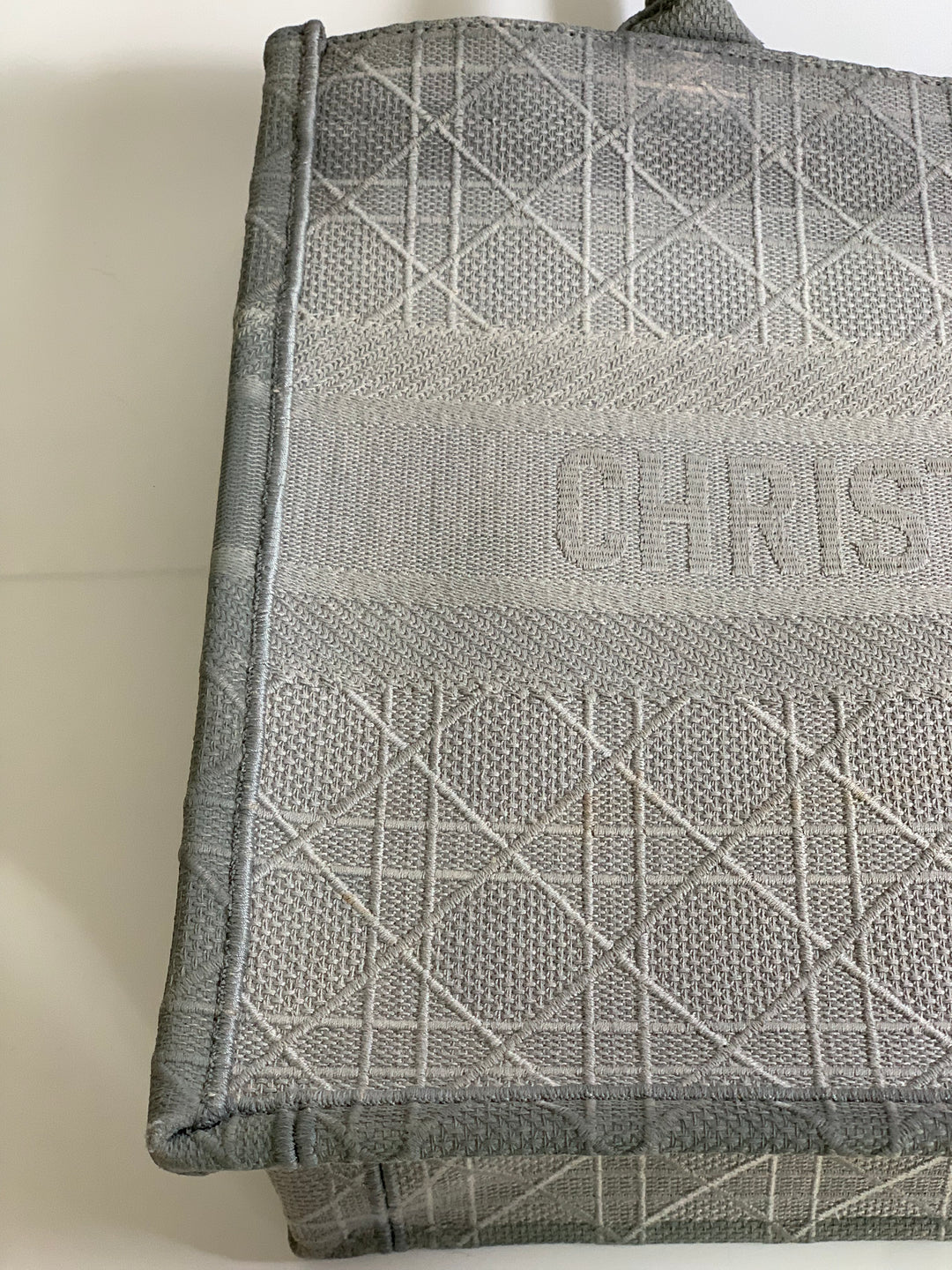 Christian Dior Grey Book Tote Medium Bag