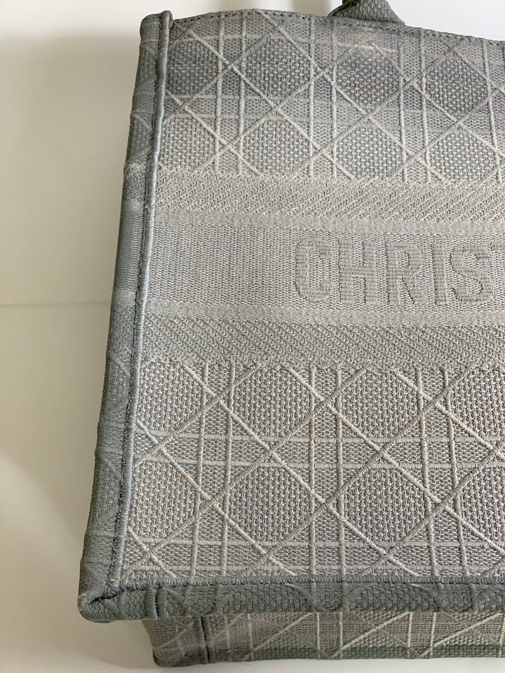 Christian Dior Grey Book Tote Medium Bag
