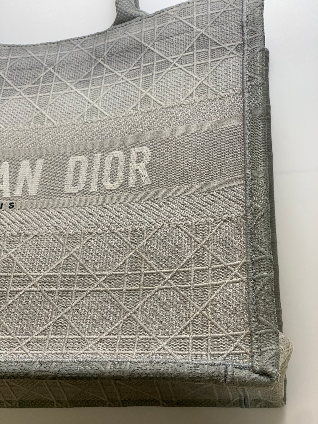 Christian Dior Grey Book Tote Medium Bag