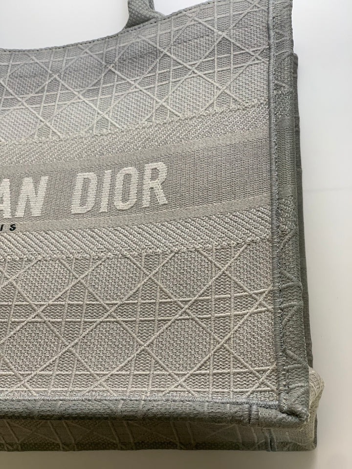 Christian Dior Grey Book Tote Medium Bag