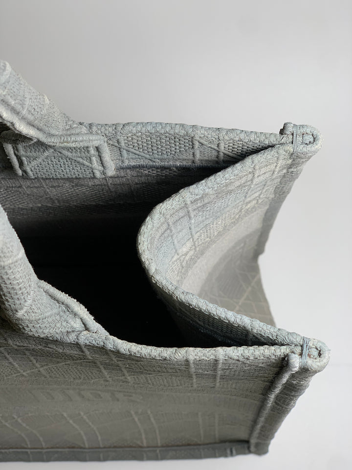 Christian Dior Grey Book Tote Medium Bag