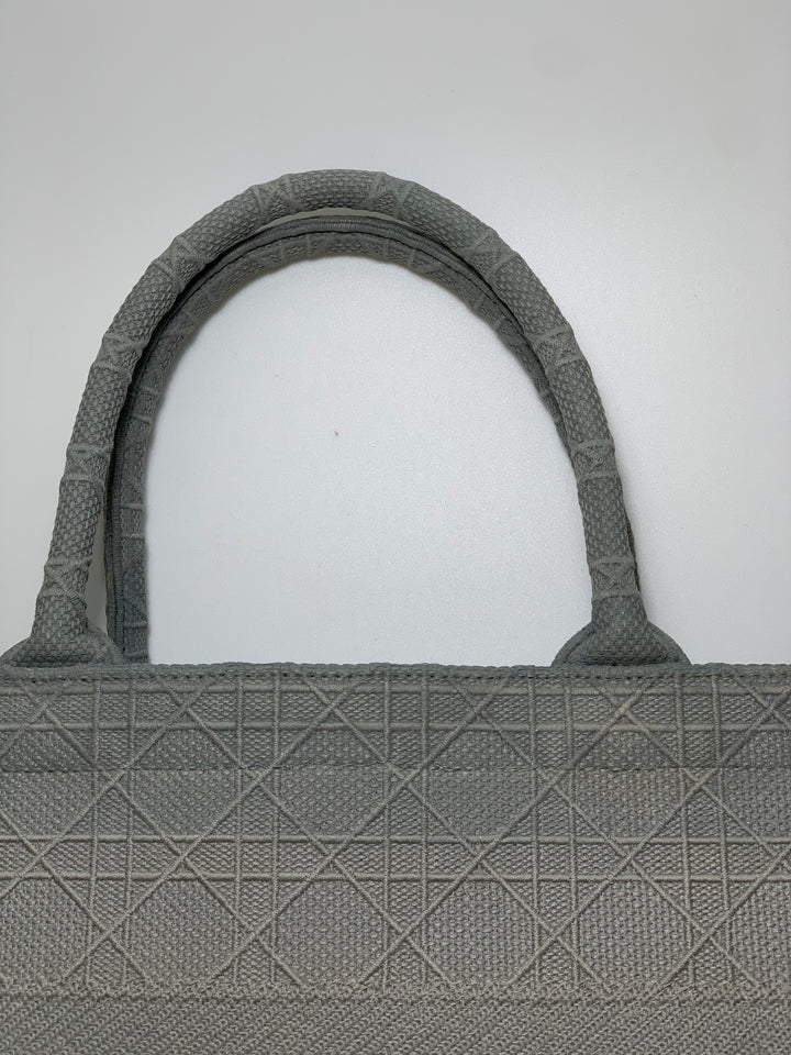 Christian Dior Grey Book Tote Medium Bag
