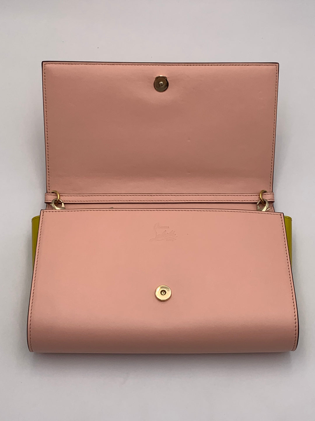 Christian Louboutin Paloma Spike Pink Patent and Leather Shoulder Bag
