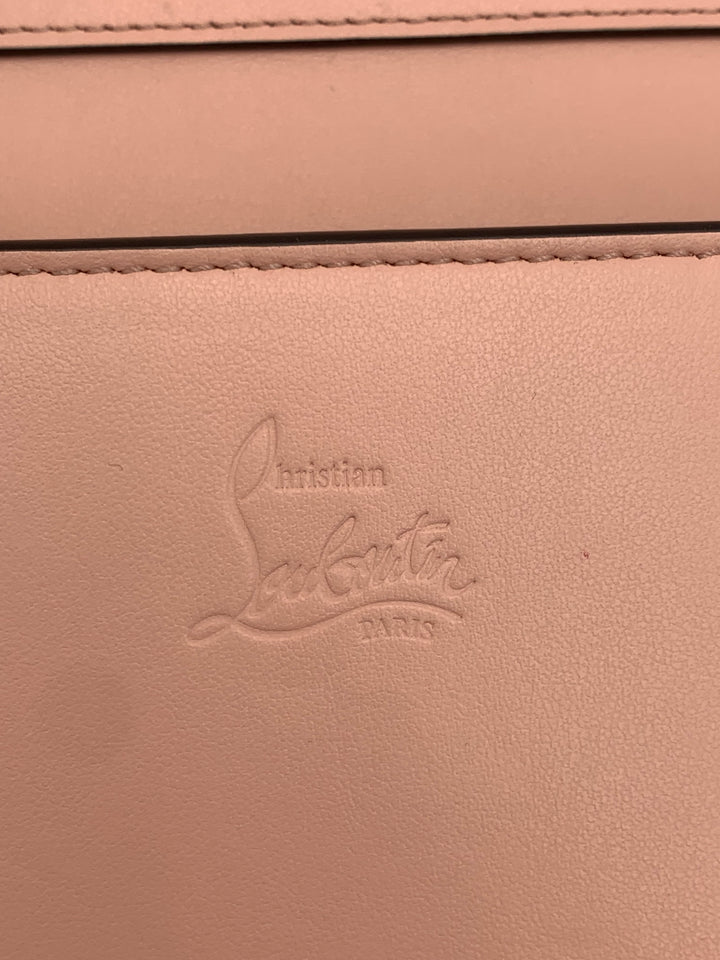 Christian Louboutin Paloma Spike Pink Patent and Leather Shoulder Bag