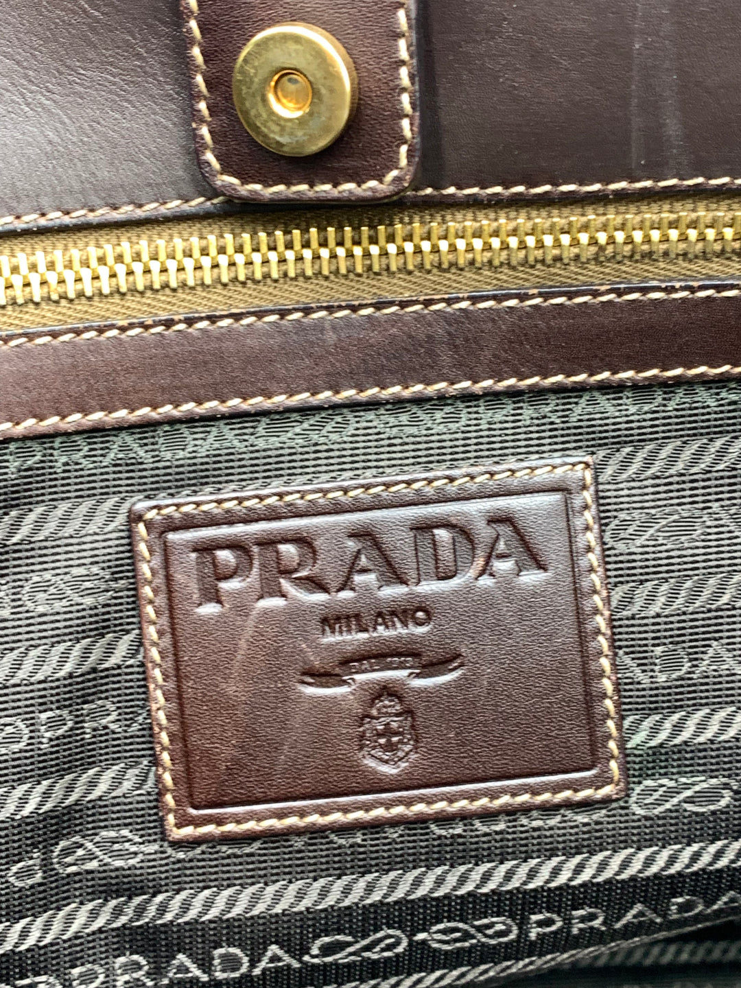 Prada Vintage Jacquard Tote Bag