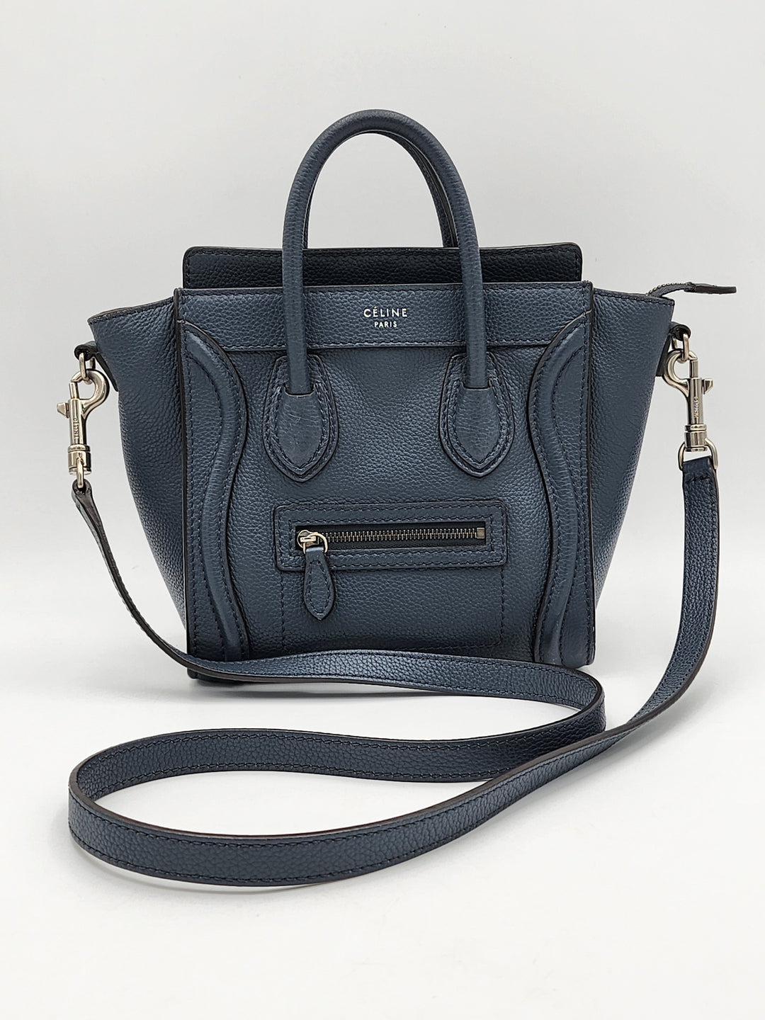 Celine Navy Blue Nano Crossbody Phantom Luggage Tote Bag