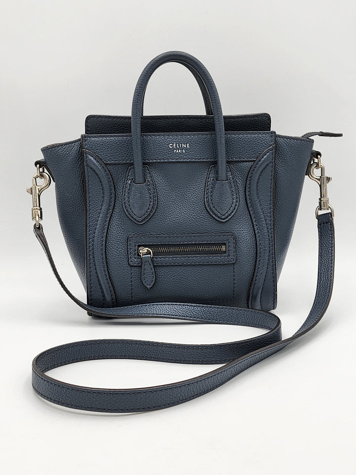 Celine Navy Blue Nano Crossbody Phantom Luggage Tote Bag