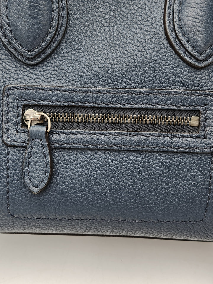 Celine Navy Blue Nano Crossbody Phantom Luggage Tote Bag