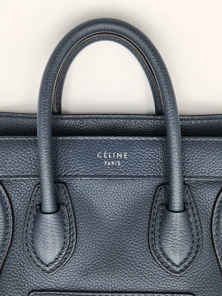 Celine Navy Blue Nano Crossbody Phantom Luggage Tote Bag