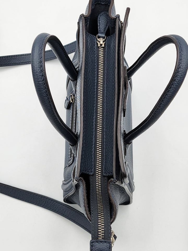 Celine Navy Blue Nano Crossbody Phantom Luggage Tote Bag