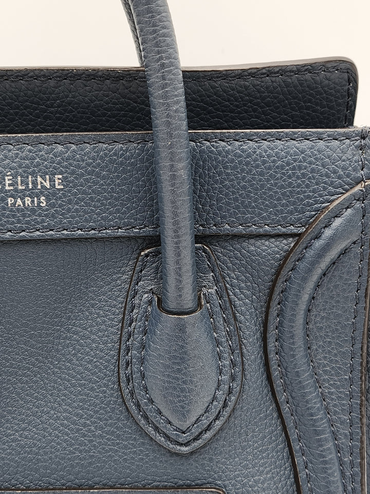 Celine Navy Blue Nano Crossbody Phantom Luggage Tote Bag