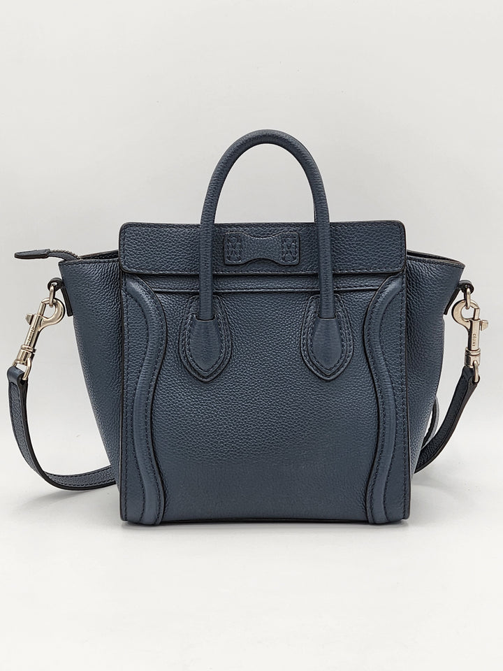 Celine Navy Blue Nano Crossbody Phantom Luggage Tote Bag